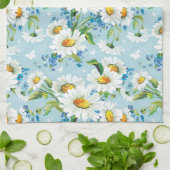 Stijlvol, schitterend, helder bloempatroon 2 theedoek (Gevouwen)