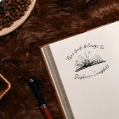 Stijlvol script Aangepaste naam Bibliotheekboek Rubberstempel