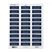 Stijlvol script aangepaste naam en adres etiket (Full Sheet)