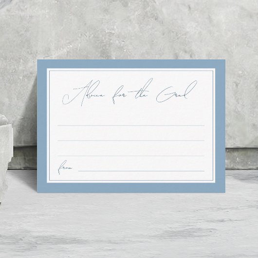 Stijlvol Script Blauw Afstuderen Advies voor het A Informatiekaartje