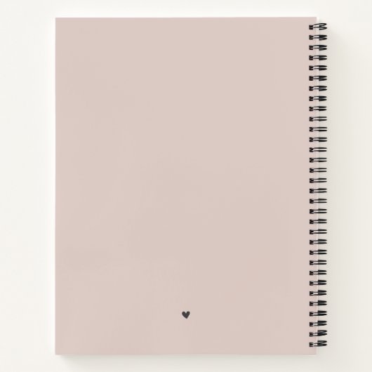 Stijlvol script Blush Pink Business Personal Girly Notitieboek (Achterkant)
