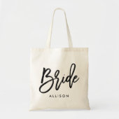 Stijlvol script "Bride" op maat Tote Bag (Voorkant)