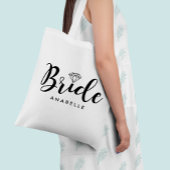 Stijlvol script "Bride" Tote Bag
