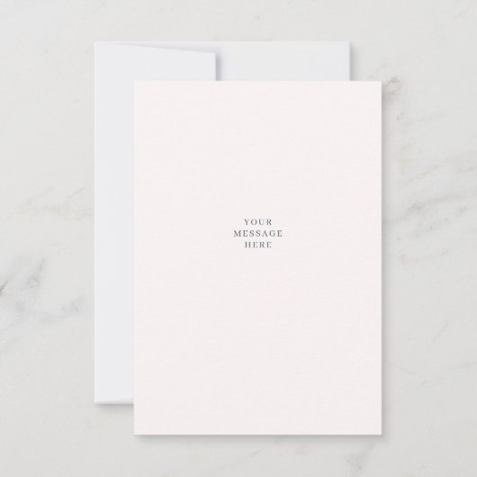 Stijlvol script, bruin en bruidebruin bruiloft bedankkaart (Achterkant)