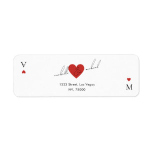 Stijlvol Script Casino Vegas Huwelijk Retouradres Etiket
