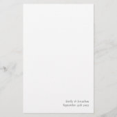 Stijlvol script Eenvoudig zwart bruiloft menu (Achterkant)