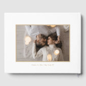 Stijlvol Script Goud en Wit | Foto Gastenboek (Achterkant)