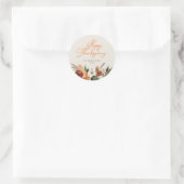 Stijlvol script Happy Thanksgiving Ronde Sticker (Tas)