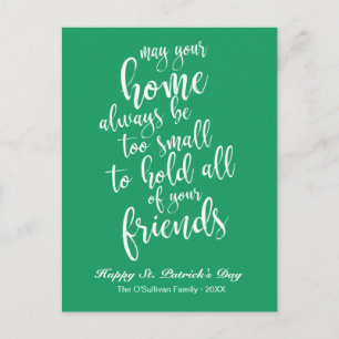 Stijlvol Script Iers Segenswens St. Patrick's Day Briefkaart