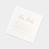 Stijlvol script | Leuke weetjes bruiloft Folie Servetten (Links)