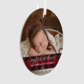 Stijlvol script Mijn eerste kerstBaby Ornament (voorkant)
