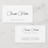 Stijlvol Script Modern Elegant Schattige Sjabloon  Visitekaartje (Voorkant / Achterkant)