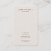 Stijlvol Script Modern Professioneel Eenvoudig Visitekaartje (Achterkant)