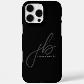 Stijlvol Script Monogram Initialen en naam Case-Mate iPhone Case (Achterkant)