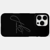 Stijlvol Script Monogram Initialen en naam Case-Mate iPhone Case (Achterkant (horizontaal))