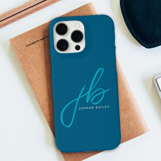 Stijlvol Script Monogram Initialen en naam Case-Mate iPhone Case