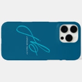 Stijlvol Script Monogram Initialen en naam Case-Mate iPhone Case (Achterkant (horizontaal))