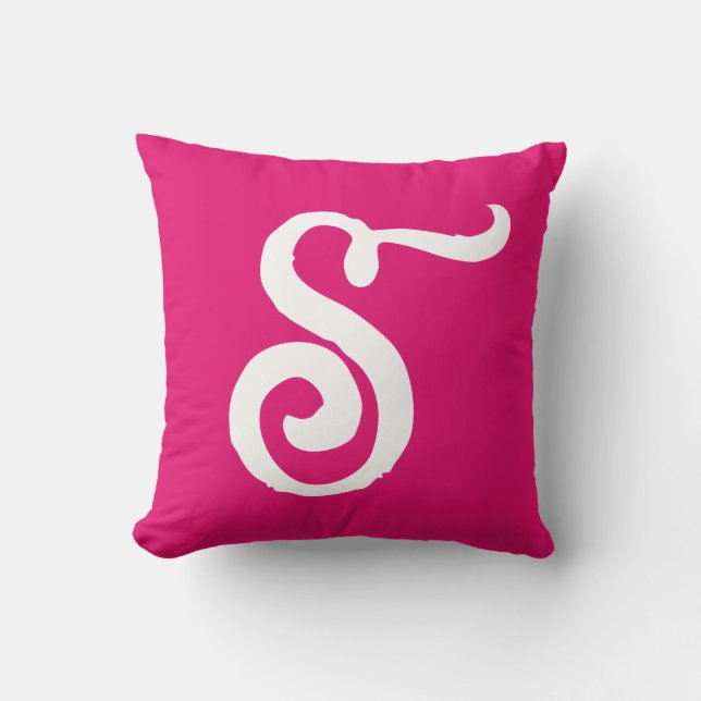 STIJLVOL SCRIPT MONOGRAM ROZE SIERKUSSEN (Voorkant)