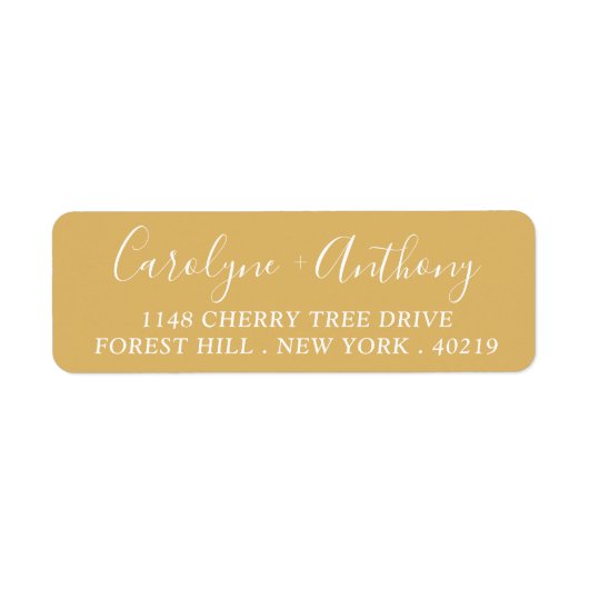 Stijlvol Script Naam- en Adreslabel Etiket (Voorkant)