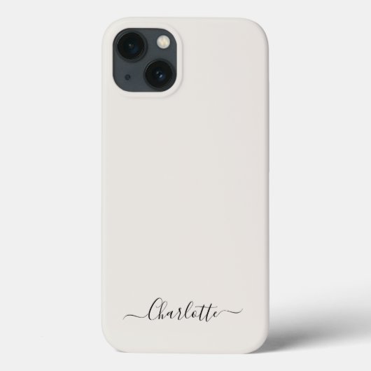 Stijlvol script naam monogram vlak bij wit Case-Mate iPhone case (Achterkant)