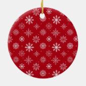 Stijlvol script ons eerste kerstpaar rood keramisch ornament (Achterkant)