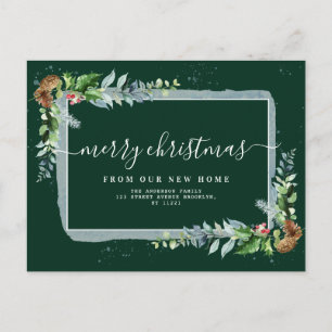 stijlvol script Prettig kerstfeest verhuisbericht Feestdagenkaart