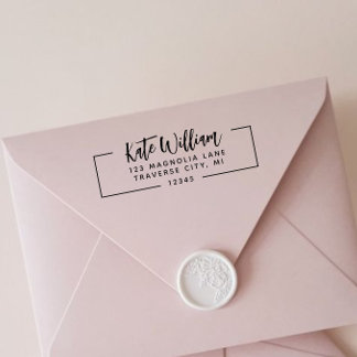 Stijlvol Script Return Address Self-Inking Stamp Zelfinktende Stempel