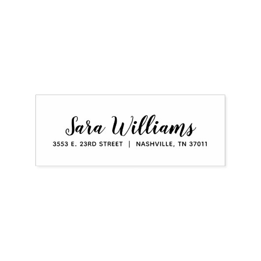 Stijlvol Script Return-adres Rubberstempel (Afrduk)