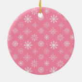 Stijlvol script Roze Mijn eerste kerstBaby Keramisch Ornament (Achterkant)