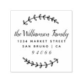 Stijlvol script & rustieke takken retour adres  zelfinktende stempel (Design)