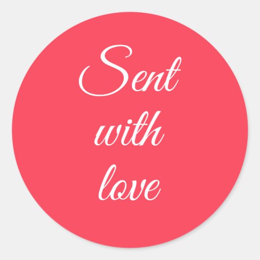 Stijlvol Script Schattige Liefde Rood Quotes Ronde Sticker (Voorkant)