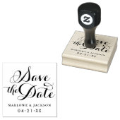 Stijlvol script trouw Save the Date Rubberstempel (Gestempeld)
