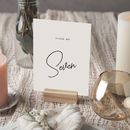 Stijlvol Script Trouwtafel Nummer Kaart