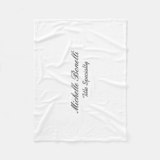 Stijlvol script voor klasjes Jouw naam toevoegen Fleece Deken (Voorkant)