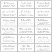 Stijlvol scriptweduwsadres sticker (Voorkant)