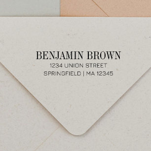Stijlvol Serif Retour Adres Gepersonaliseerd Zelfinktende Stempel