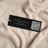 Stijlvol Signature Script QR Code Black Hang Label