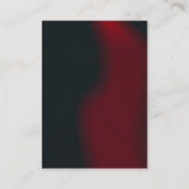 Stijlvol simpel rood monogram visitekaartje (Achterkant)