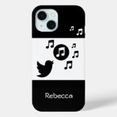 Stijlvol Songbird Black en White Case-Mate iPhone Case (Achterkant)