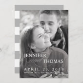 Stijlvol sparen de Datum Aangepaste Fotobruiloft Save The Date (Voorkant / Achterkant)