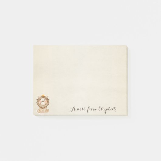 Stijlvol, speciaal gepersonaliseerde Baby leeuw Post-it® Notes (Voorkant)