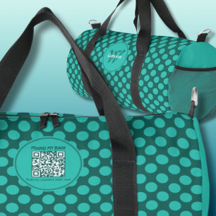 Stijlvol Stippenpatroon Slimme Dynamische QR-code Plunjezak