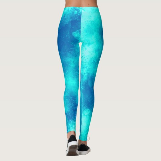 Stijlvol Storm cloud effect blauw Leggings (Achterkant)