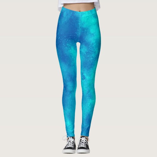 Stijlvol Storm cloud effect blauw Leggings (Voorkant)