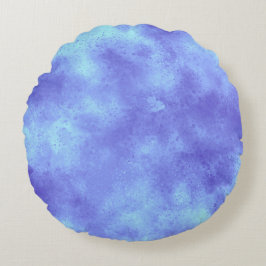 Stijlvol Storm wolk effect patroon pastel blauw Rond Kussen