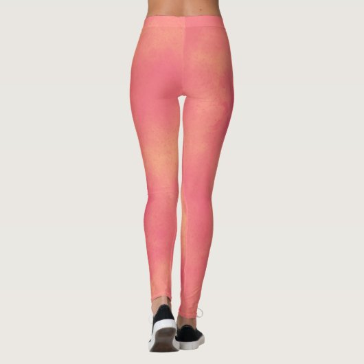 Stijlvol Stormen wolkeneffect Peach Leggings (Achterkant)