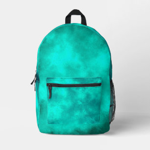 Stijlvol Stormen wolkeneffectpatroon Emerald Green Bedrukte Rugzak