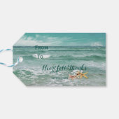 Stijlvol strand Huwelijkscadeaus Label Cadeaulabel (Achterkant Horizontaal)