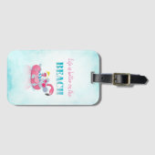 Stijlvol strand voor muizen bagagelabel (Voorkant (horizontaal))