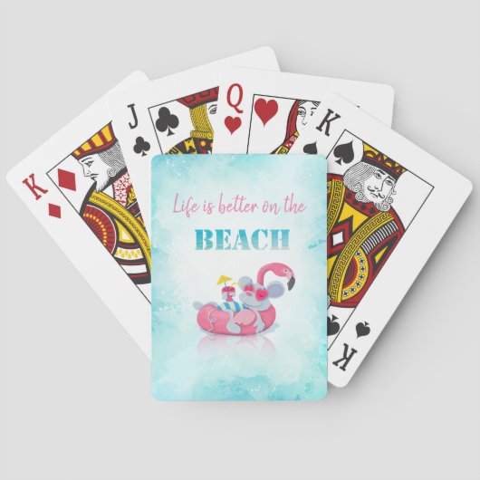 Stijlvol strand voor muizen pokerkaarten (Achterkant)